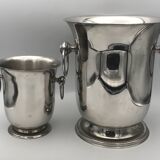 Jean COUZON champagne bucket and ice bucket set on pedestal