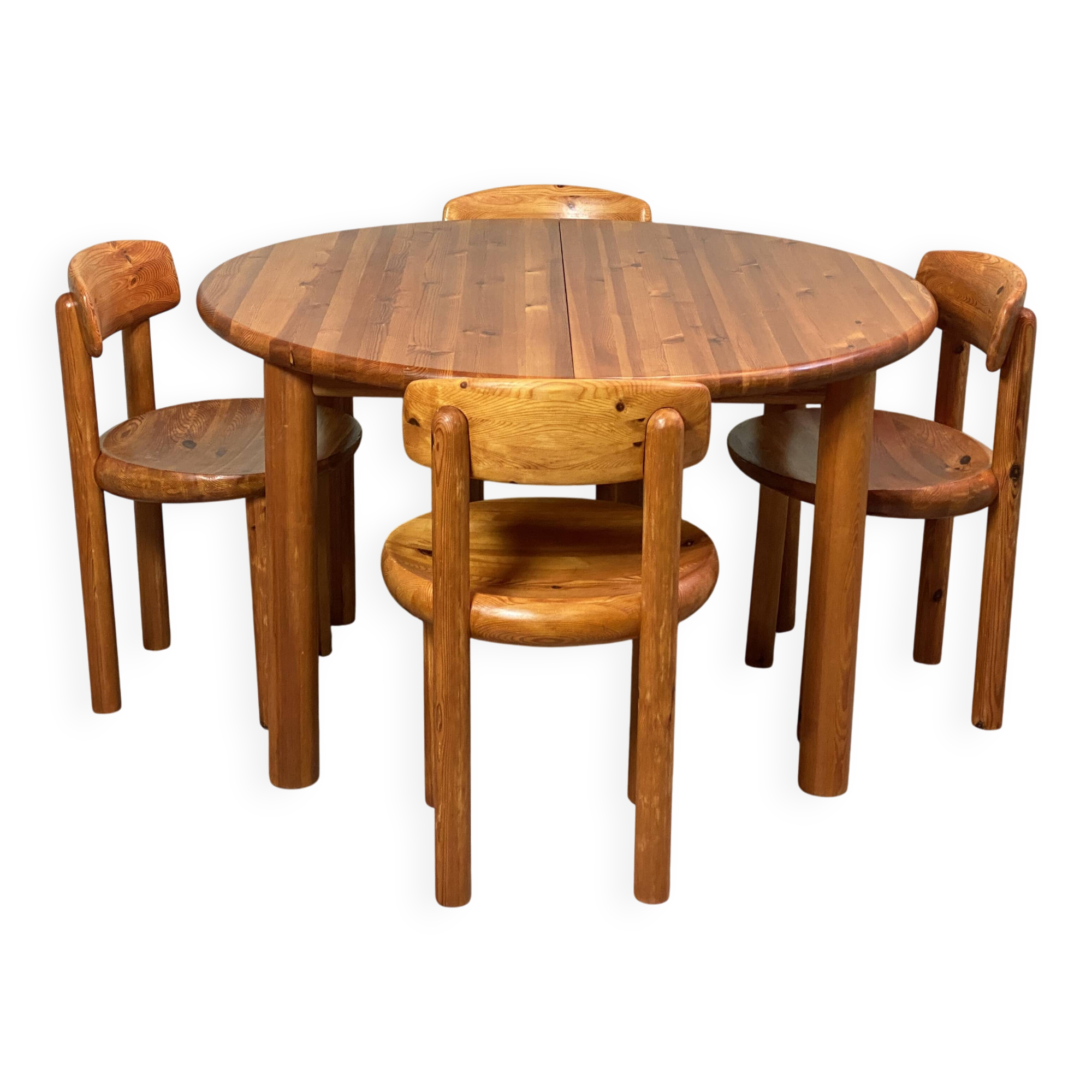 Table et chaises de Rainer Daumiller design scandinave des années 70