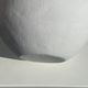 Handcrafted terracotta ball vase painted white H:24 D:26
