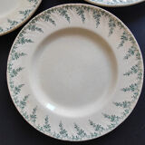 Set of 3 flat plates Malesherbes