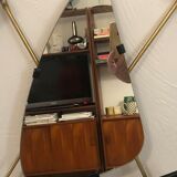 Mirror and wall coat rack  vintage 50s