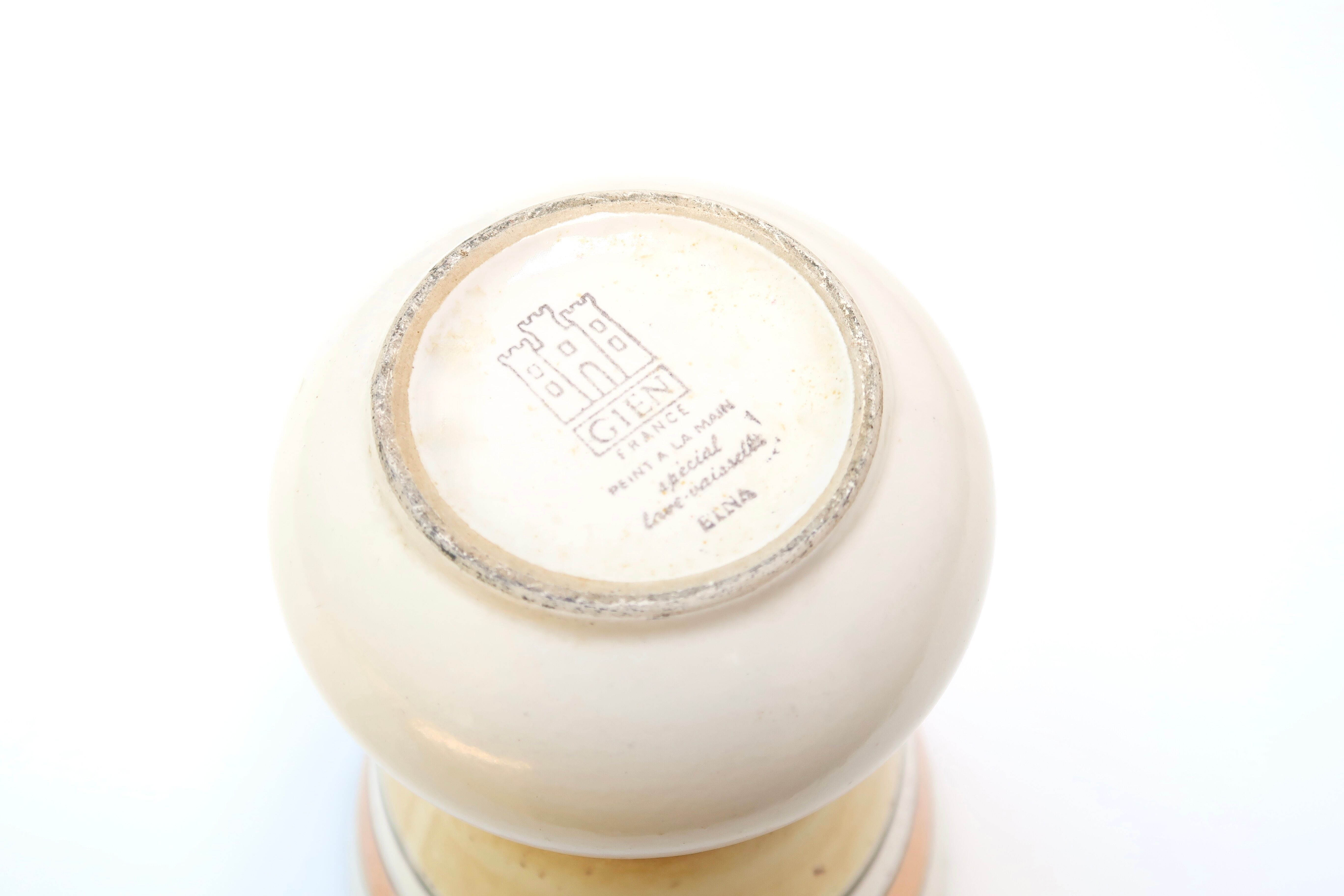 Gien earthen earthen vase model Etna, 70s