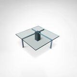 KW1 glass, metal and granite coffee table by Hank Kwint for Metaform 1980s