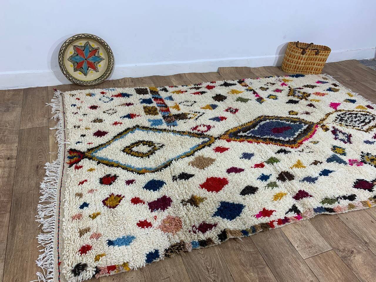 Handmade Moroccan Berber rug 245 x 154 cm