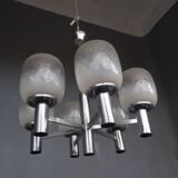 Luster chrome metal and blown glass 1970