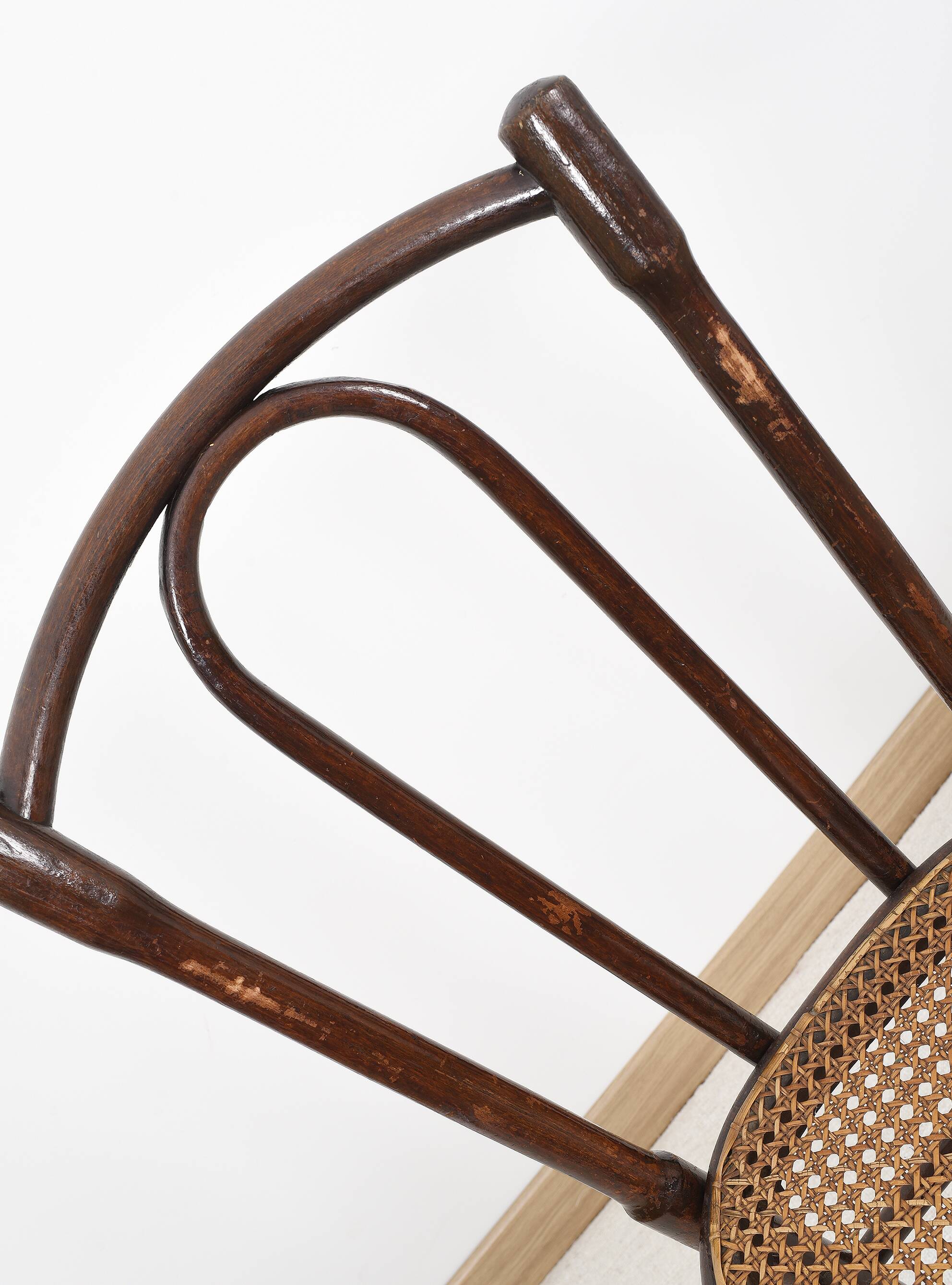 Old cane bistro chair