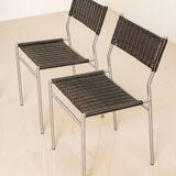 4 "SE06" black wicker chairs by Martin Visser for Spectrum 80's
