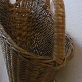 Old wicker bottle holder