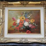 Tableau bouquet de fleurs dans un vase