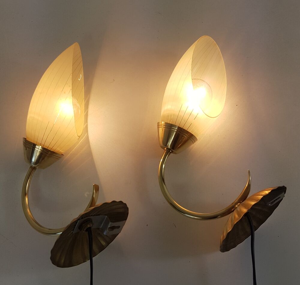 Pair of 50-60s sconces
