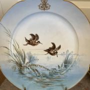 Antique 6x Sèvres Porcelain Plates Lahore & Basket 19th Century Hunting