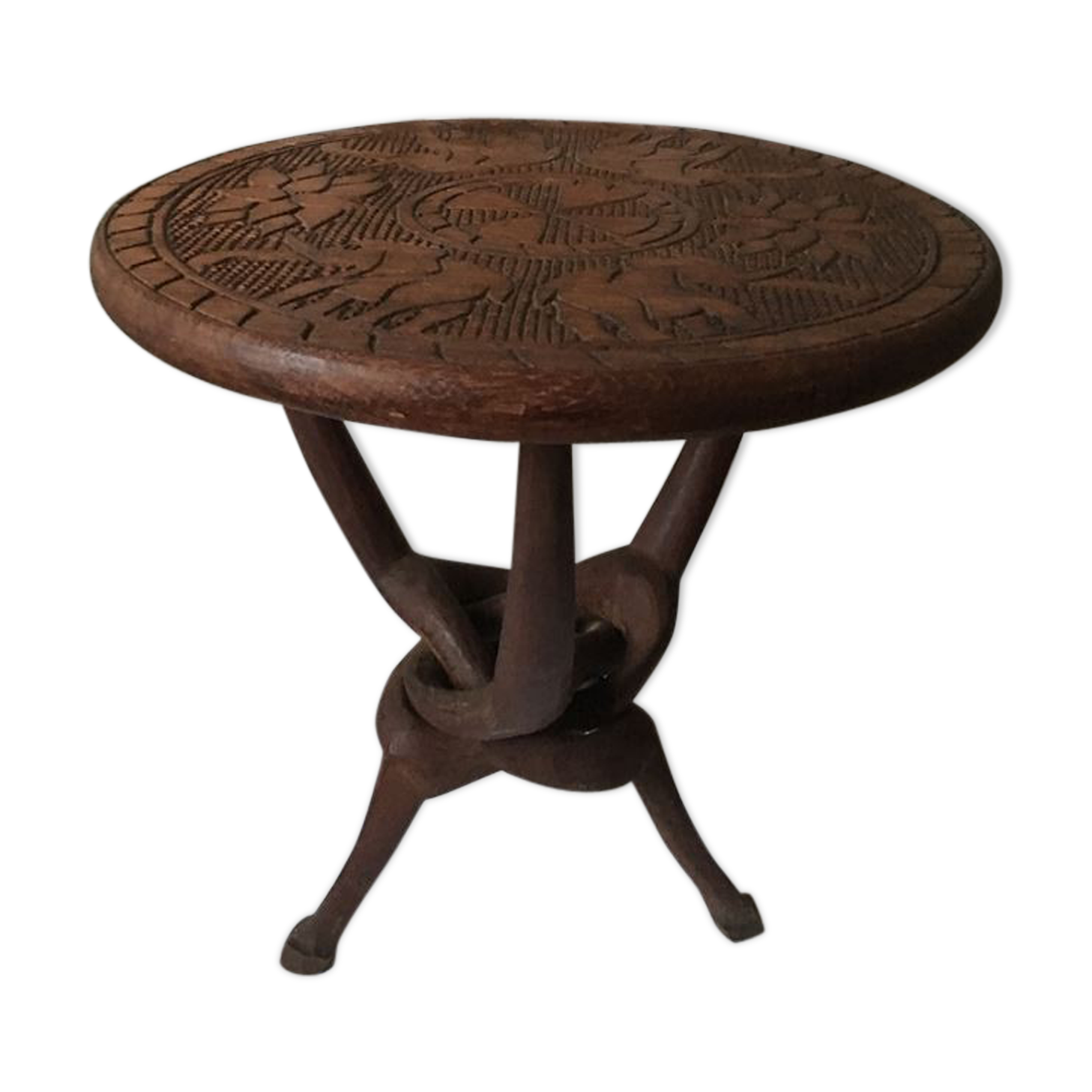 African table wooden tripod foot