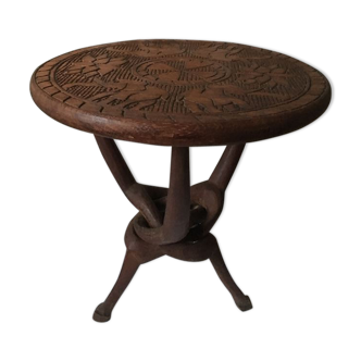 African table wooden tripod foot