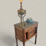 Walnut and green marble sideboard – Louis XVI style – Early 19th century