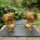 2 wall sconces in brass Empire style