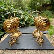 2 appliques murales en laiton style Empire