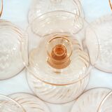 6 Rosaline Luminarc Arcoroc champagne glasses - vintage 80s