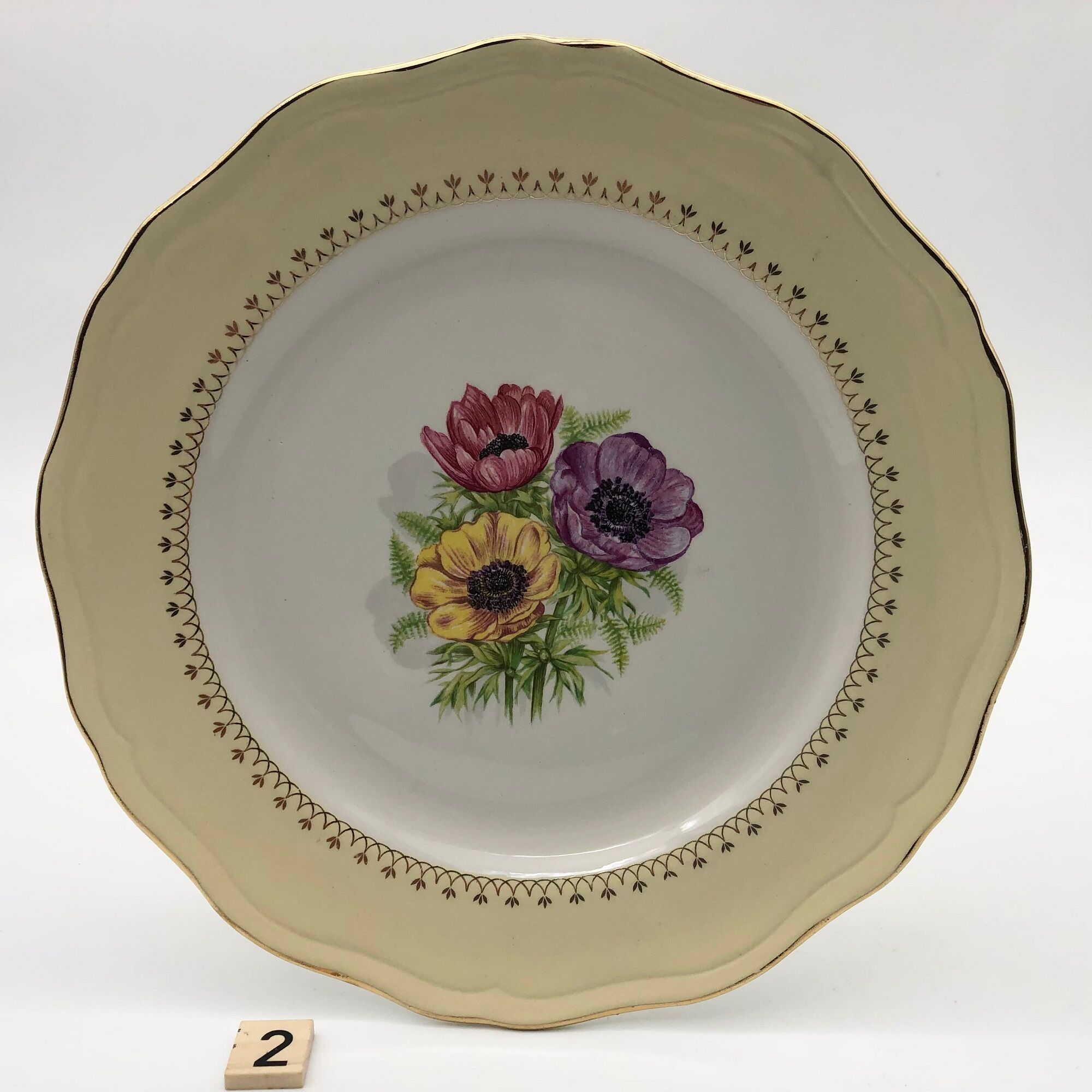 6 flat plates "L'Amandinoise" model "Coopelia"