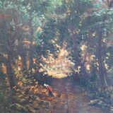 Lot of 2 units in perfect condition: 1 painting signed andré anglade + 1 painting signed aramis boucher