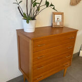 Vintage oak chest of drawers from the 1960s