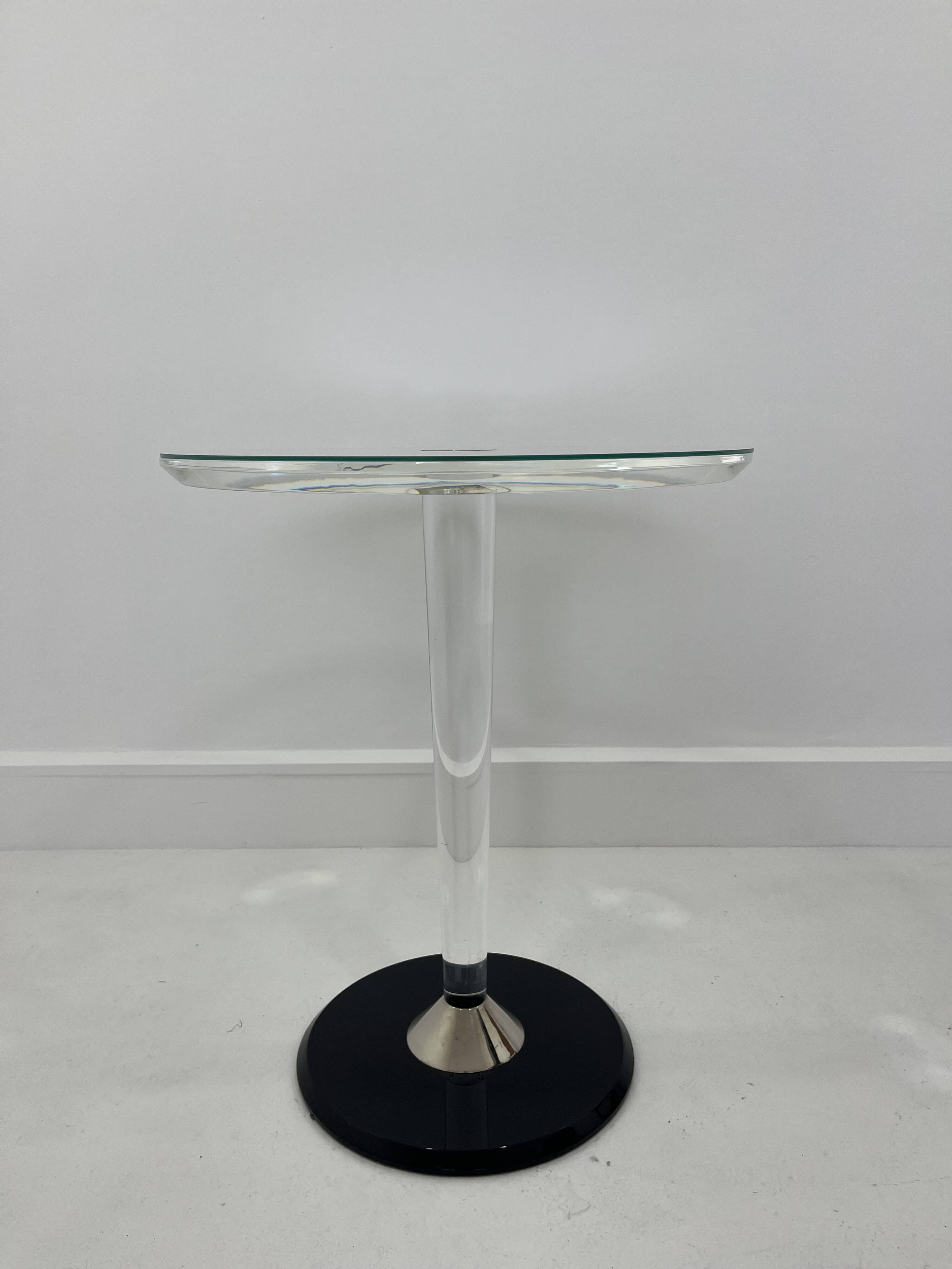 Table basse en acrylique moderne du milieu du siècle, années 1970