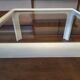 Coffee table in white lacquered wood with glass top, 1960s