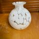 Murano speckled glass ball vase, vintage soliflore.