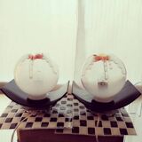 Mazzega, lampes de table, cristal de Murano