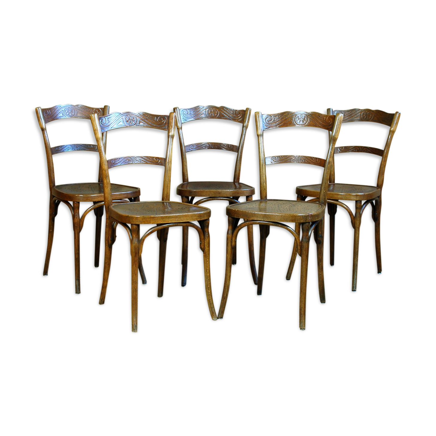 Suite 5 chairs bistro J-J KOHN 1910 ca