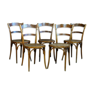 Suite 5 chairs bistro J-J KOHN 1910 ca