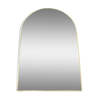 Charcoal brass mirror 40 cm