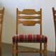 Danish modern brutalist oak dining chairs by Henning Kjærnulf, 1960s, set of 6
