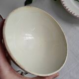 Antique faceted earthenware bowl, Digoin Badonviller