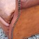 Leather club armchair back mustache from the 30s