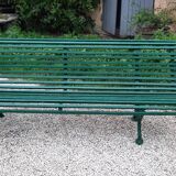 Garden bench with cast iron base