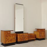 Jindrich Halabala dressing table and bedside tables for Up Zavody 1950