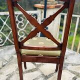Solid mahogany chair, Restoration period, 19th century