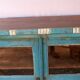 Old glazed sideboard in original blue patina Burmese teak