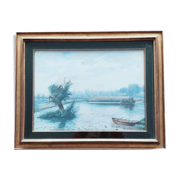 Lakescape, 19th century watercolour