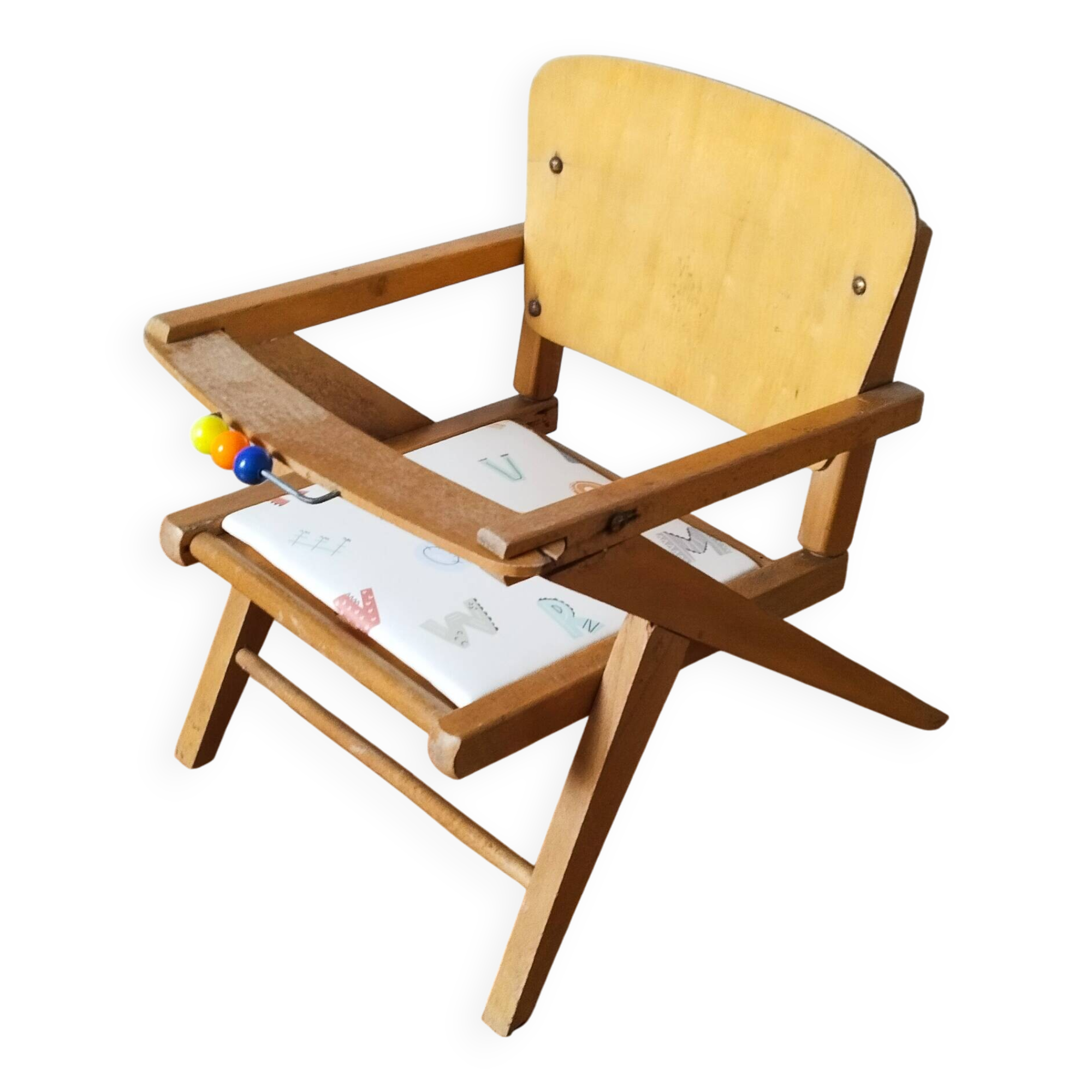 Potty chair, wooden armchair for children, Baumann style
