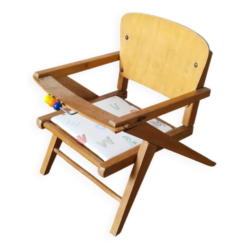 Chaise-pot , fauteuil bois pour enfant  style Baumann