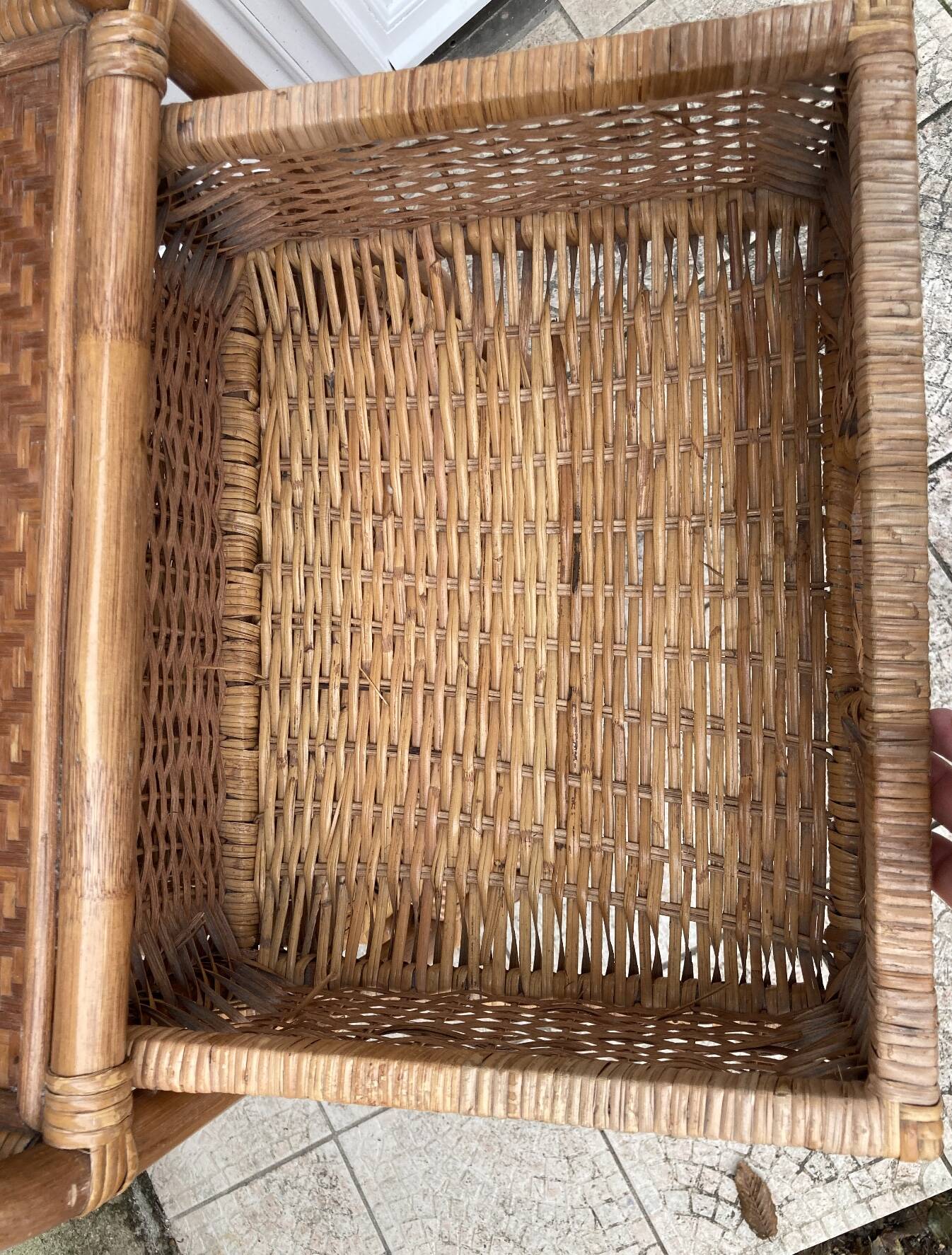 Vintage rattan chiffonier