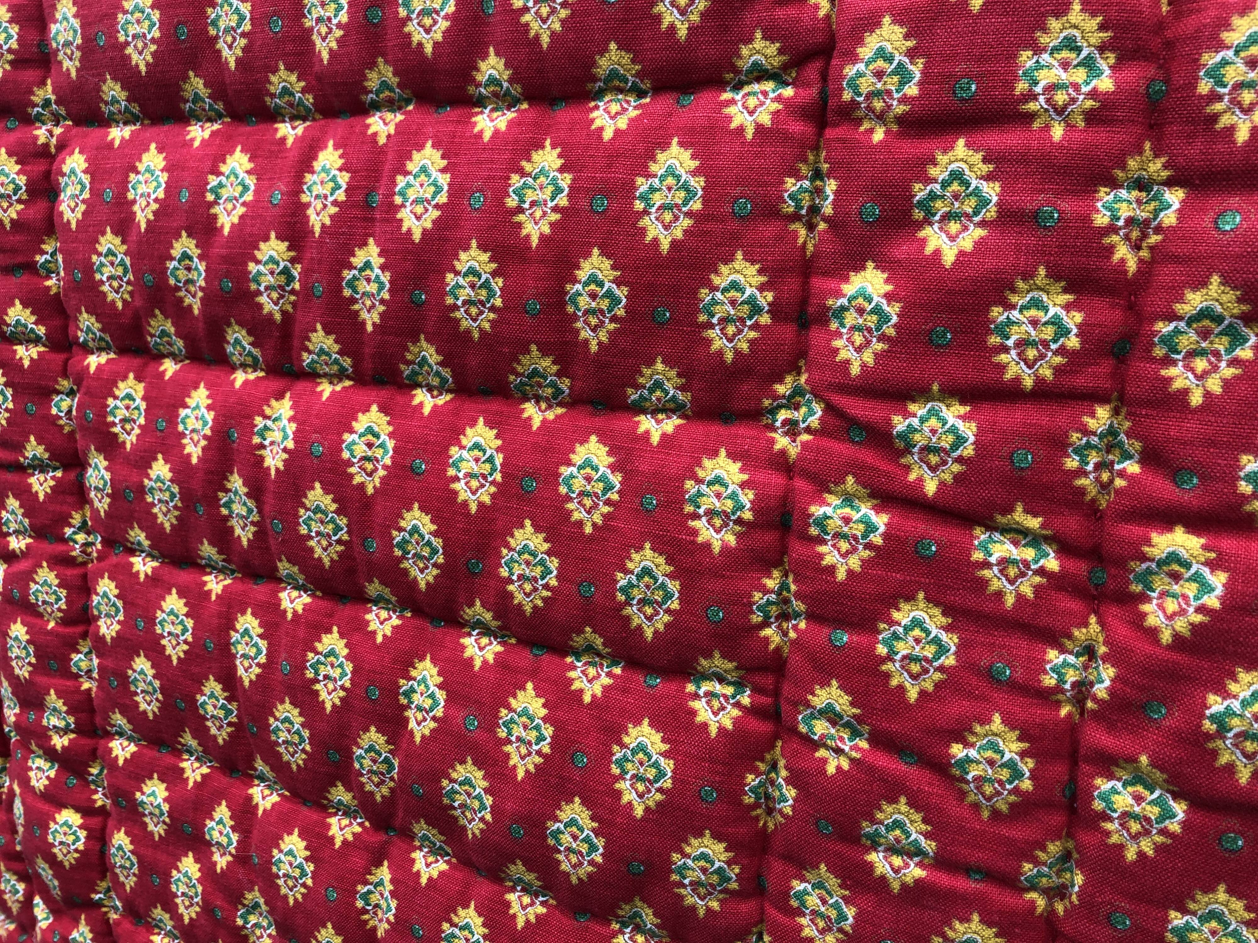 Provençal plaid boutis - old bed cover