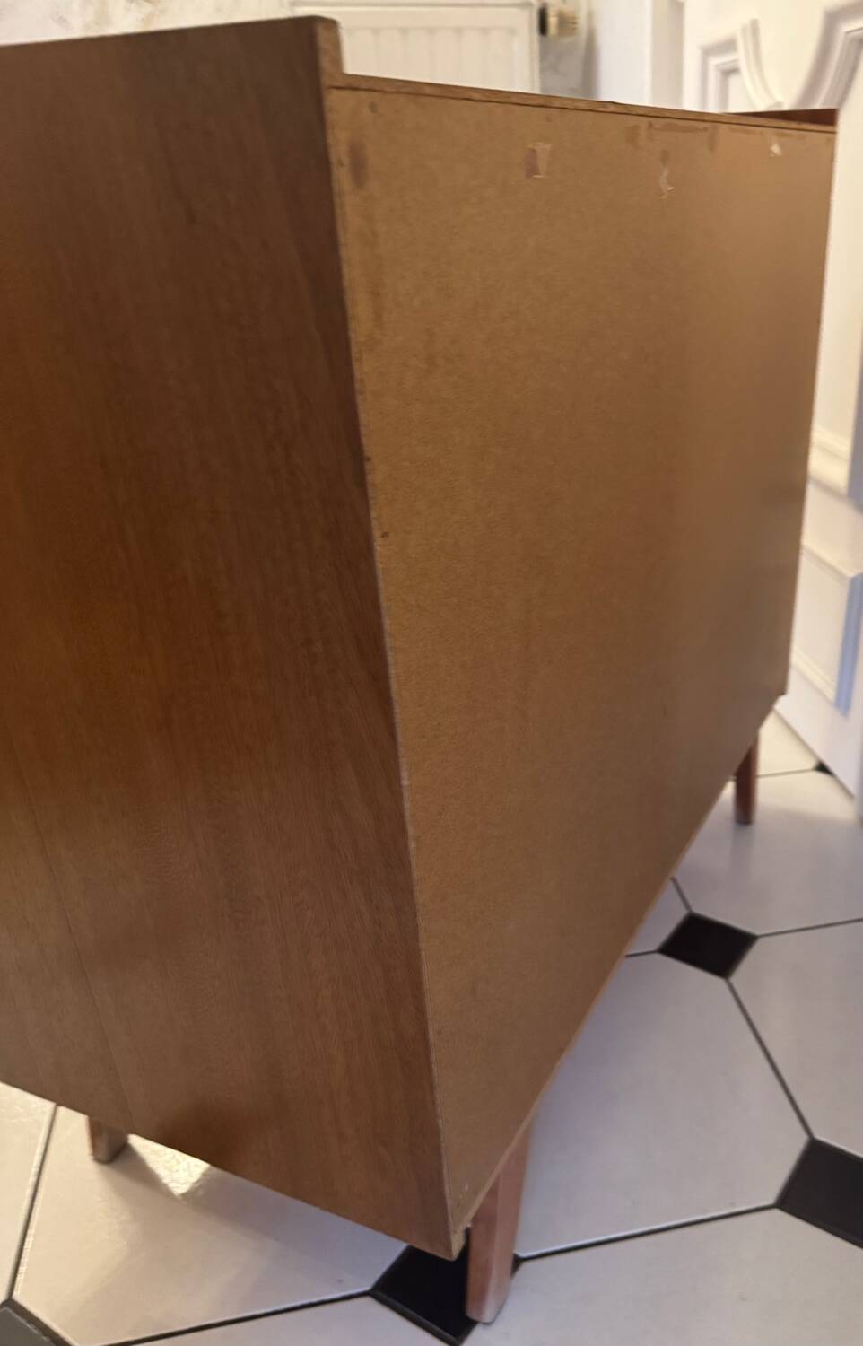 Vintage chest of drawers with compass feet