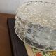 Wall-mounted ceiling light transparent glass vintage 1970s fixture