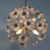 Design glass Emil Stejnar style Sputnik / Dandelion chandelier, 1970s