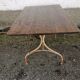 Table de bistrot en fer et plateau bois début XXEME