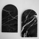 Arched plateau in medium black marble