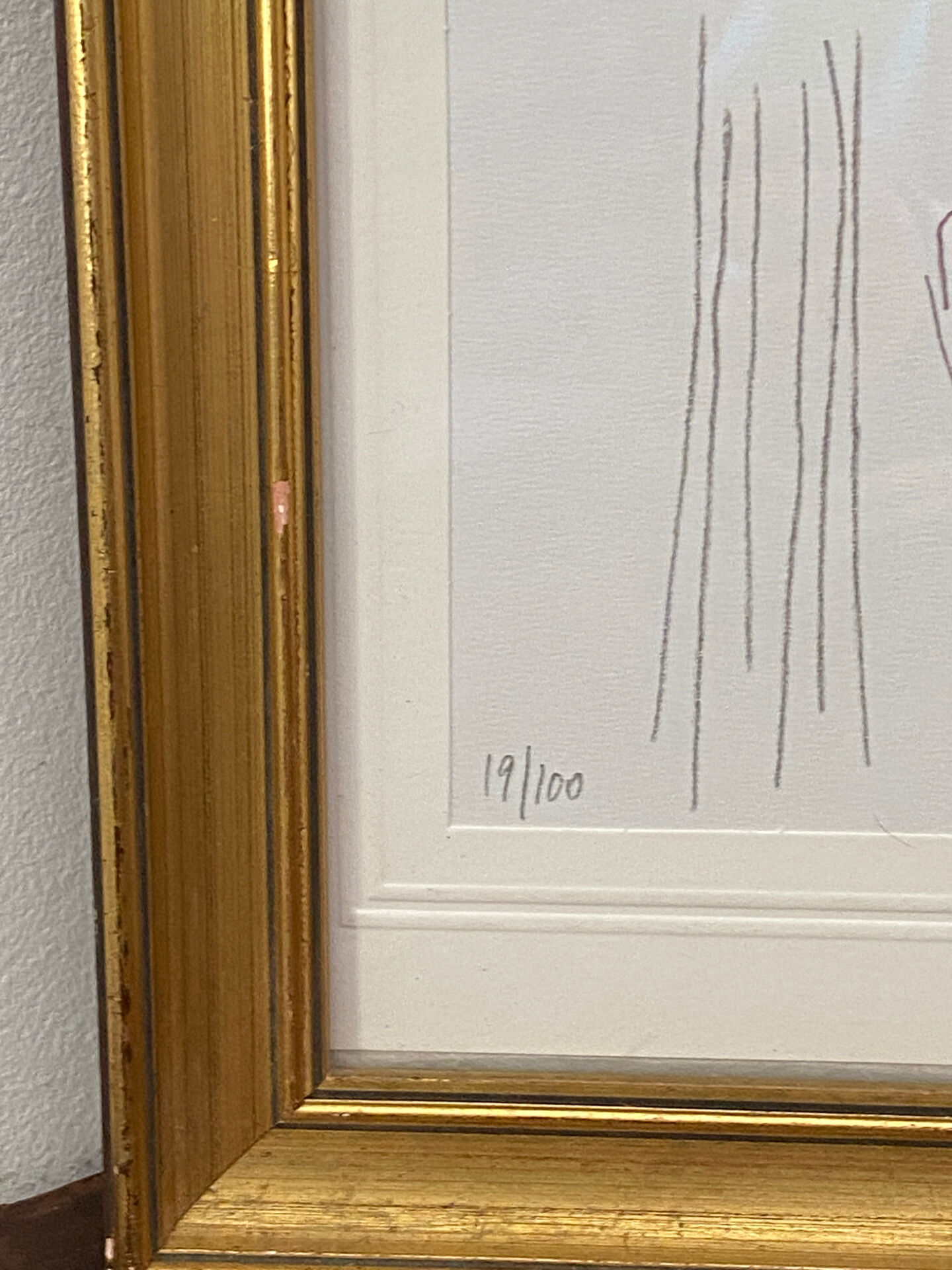 Lithographie, profil, Jean Cocteau