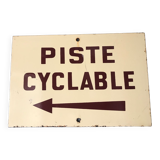 Enamelled plaque bike path